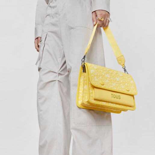 Medium yellow Kaos Mini Evolution Audree Crossbody bag | TOUS