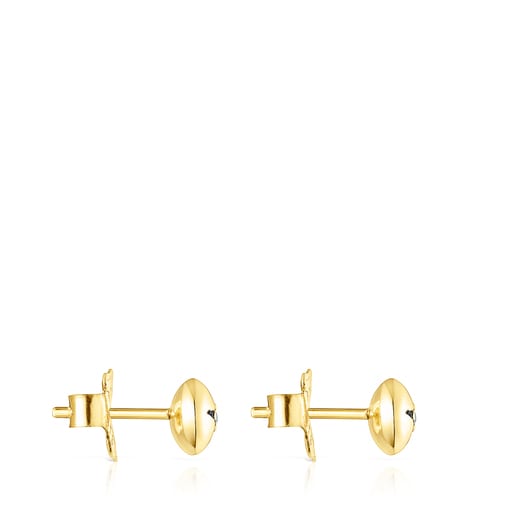 Gold Magic Nature Earrings with diamonds | TOUS