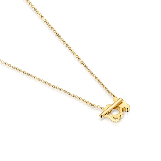 Short gold bear Necklace I-Bear