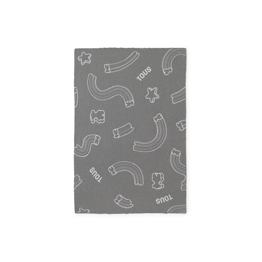 Reversible baby blanket in Nilo grey