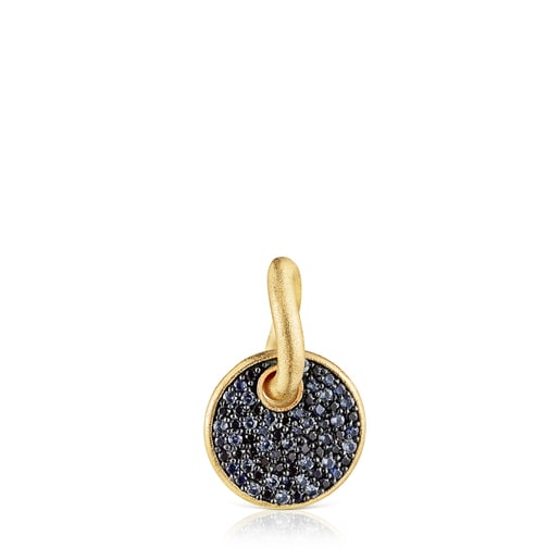 Silver vermeil Luah luna Pendant with sapphires | TOUS