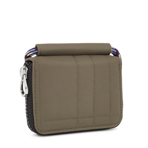 カーキカラーのハンギングコインパース TOUS Empire Padded