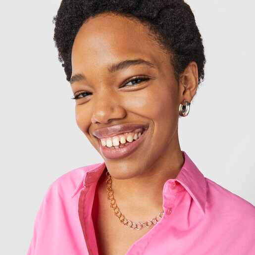 Two-tone TOUS Basics Necklace with round rings