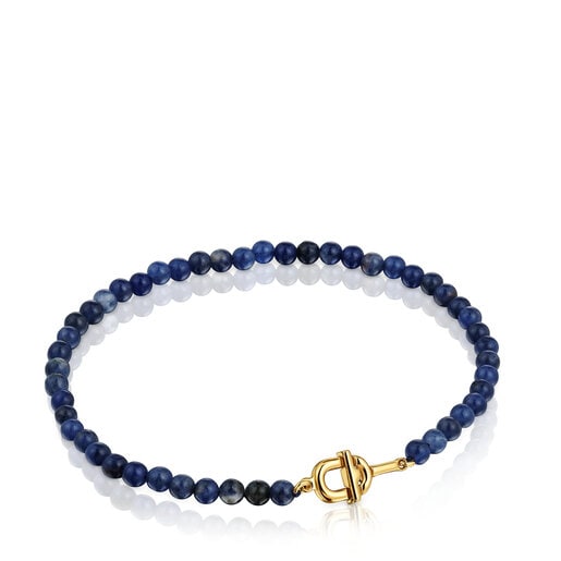 Bracelet with 18kt gold plating over silver and sodalite TOUS MANIFESTO