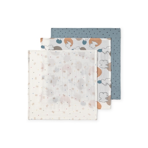 Muselina pack de 3 MMuse celeste