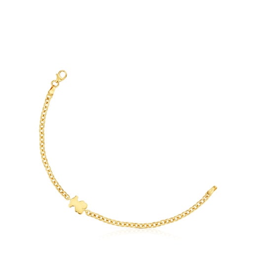 Braçalet cadena d'or amb motiu ós 10 mm Sweet Dolls
