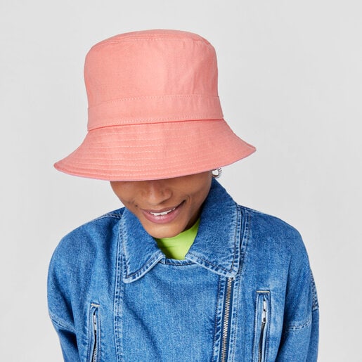 כובע דלי דו-צדדי Doble בצבע ורוד