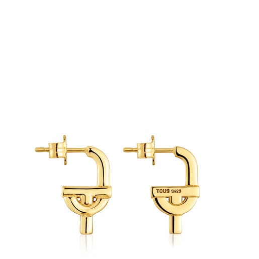 Aretes con baño de oro 18 kt sobre plata TOUS MANIFESTO