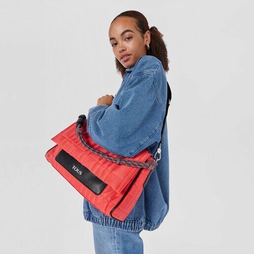 תיק צד TOUS Empire Padded גדול בצבע אלמוג