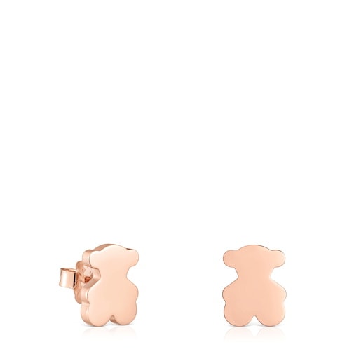 12 mm bear Earrings with 18kt rose-gold plating over silver TOUS Sweet Dolls