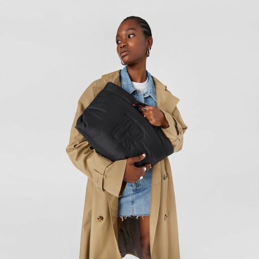 תיק סל TOUS Balloon Soft בינוני בצבע שחור