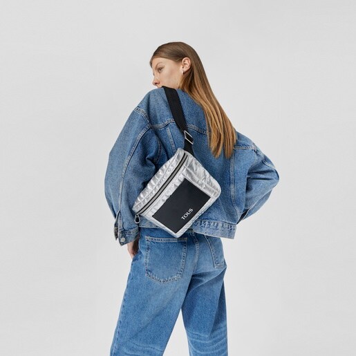 Sac banane TOUS Empire Padded moyen argenté