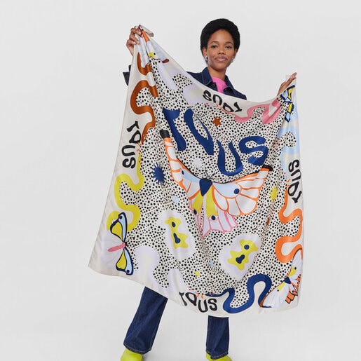 Foulard beige papillons TOUS Modlin