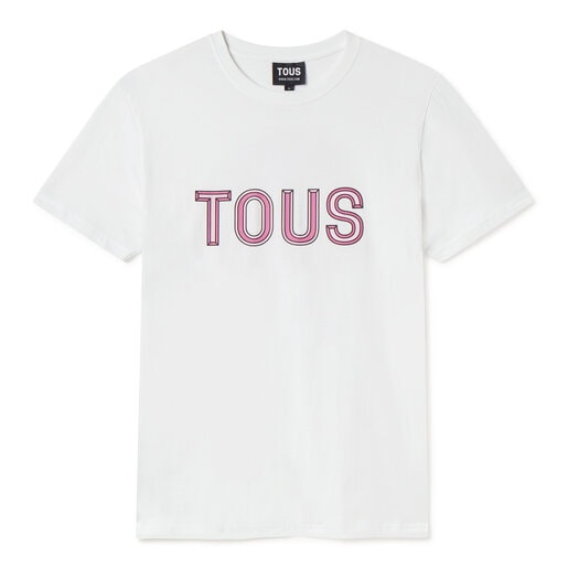 Pink short-sleeved T-shirt TOUS Bear Faceted L