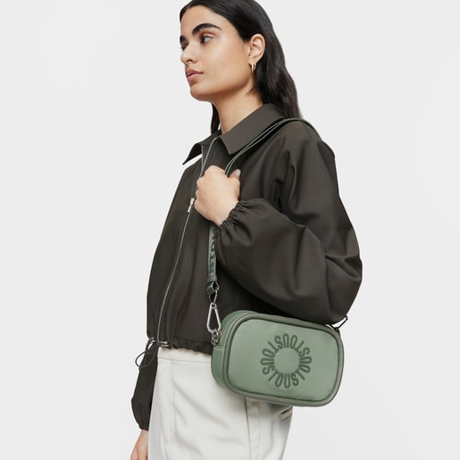 ストーングレーのクロスボディ・レポーターバッグ TOUS Miranda Soft