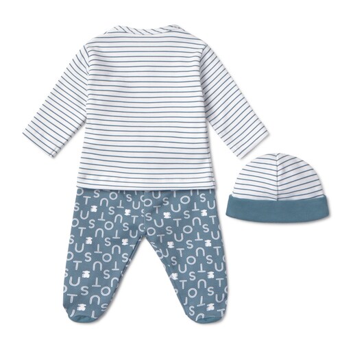 Newborn baby set in Soft navy blue