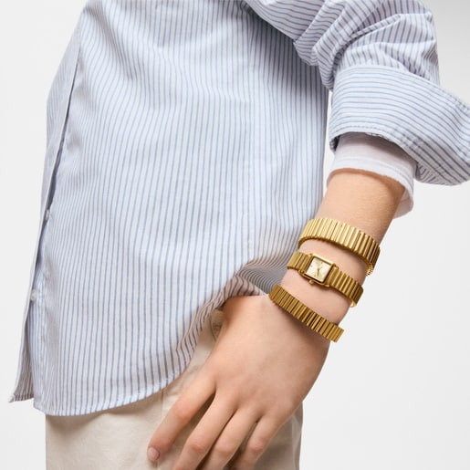 Analog Watch with gold-colored steel bracelet TOUS 1950