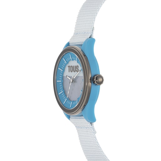 Montre analogique solaire bleu ciel Vibrant Sun