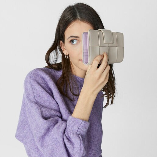 Medium beige and mauve TOUS Damas Wallet
