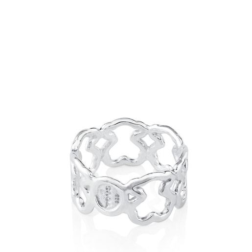 Silver New Carrusel Ring Bear motifs 0,96cm.