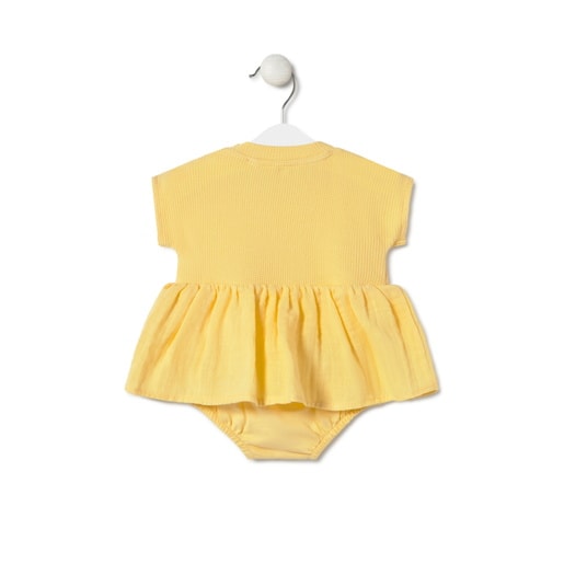 Body con falda de bebé Classic amarillo