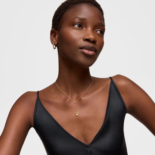 Collar baño de oro 18 kt sobre plata y nácar Camille