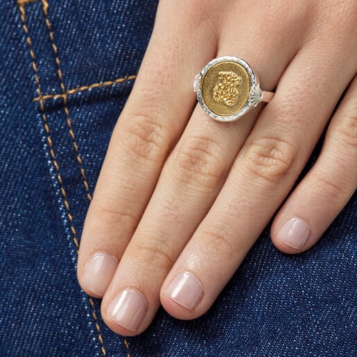 Кольцо с камеей Oceaan двух оттенков