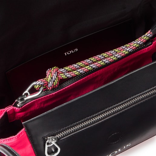 蛍光ピンクのミディアムクロスボディバッグ TOUS Empire Cotton