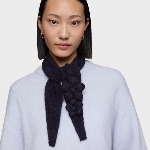 ネイビーブルーのミニスカーフ TOUS Daisy