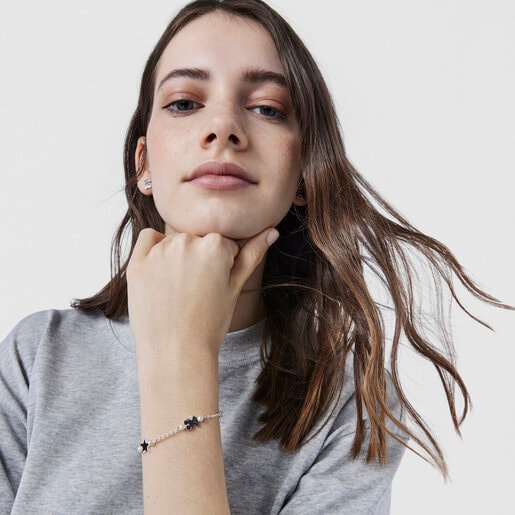 Pulseira Real Sisy em Prata e Pérolas
