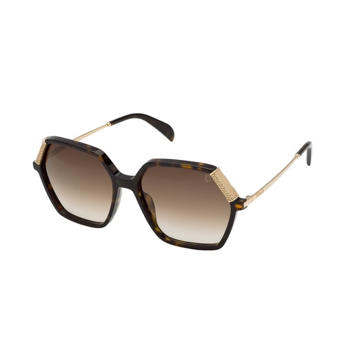 Square Bear Havana sunglasses in black