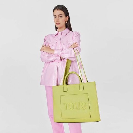 Large lime green TOUS La Rue Amaya Shopping bag | TOUS