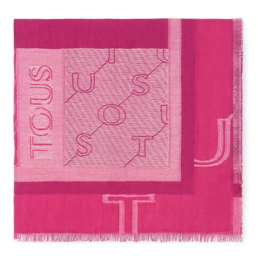 Foulard Script Soft Jacquard fucsia