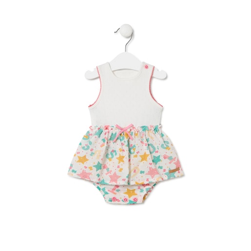 Baby bodysuit with skirt in Multi one colour