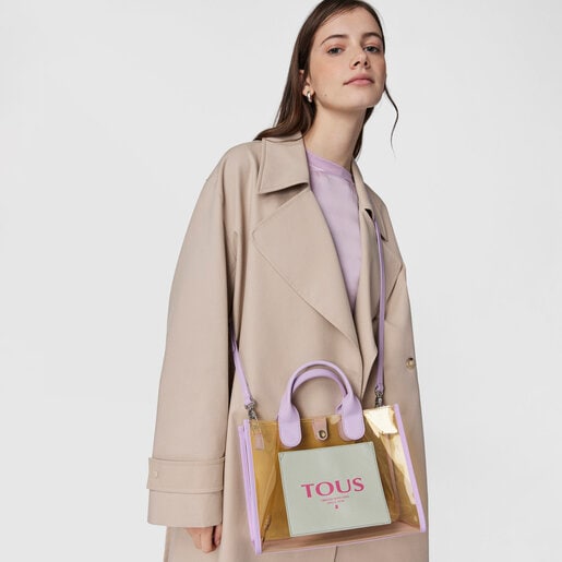 Shopping mediano Amaya Vinyl transparente multicolor