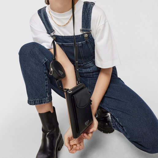 Black T Pop Cell phone cover and Hanging wallet