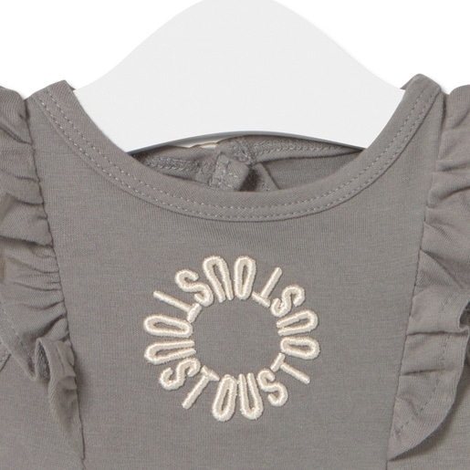 Body con volantes de bebé Classic gris