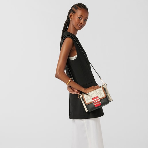 Bandolera Doble Kaos Icon Multi Rojo - Beige