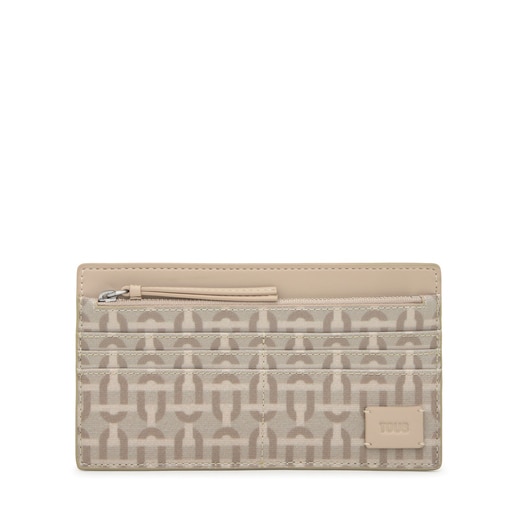 Large sand-colored Wallet TOUS Double Way Manifesto
