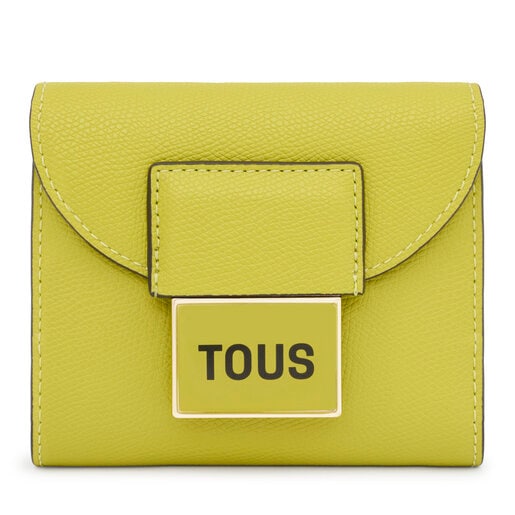 Lime green TOUS Sylvia Flap Card Wallet TOUS