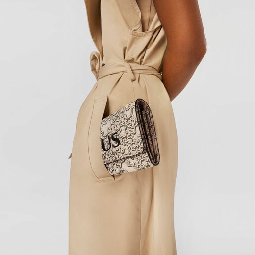 Billetera beige TOUS Kaos Mini Terra