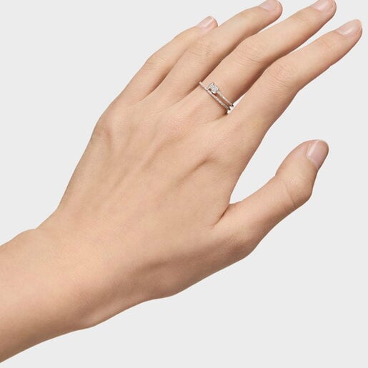 White Gold TOUS Brillants Ring with Diamond