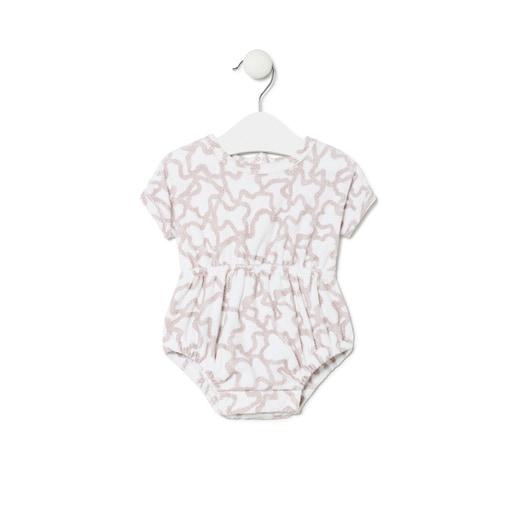 Terry cloth playsuit in Kaos beige