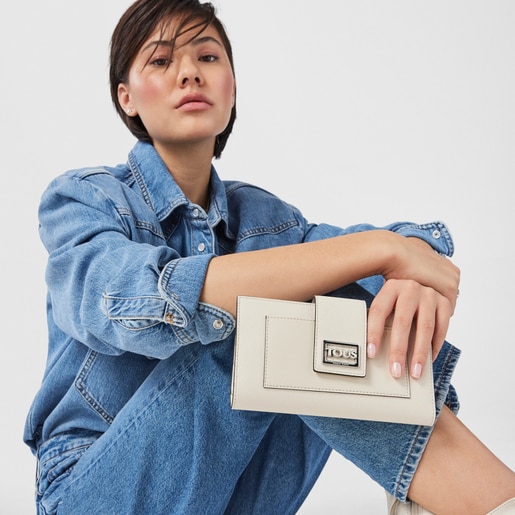 Большой бежевый кошелек TOUS Funny