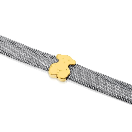 Armband Icon Mesh aus Stahl und Gold