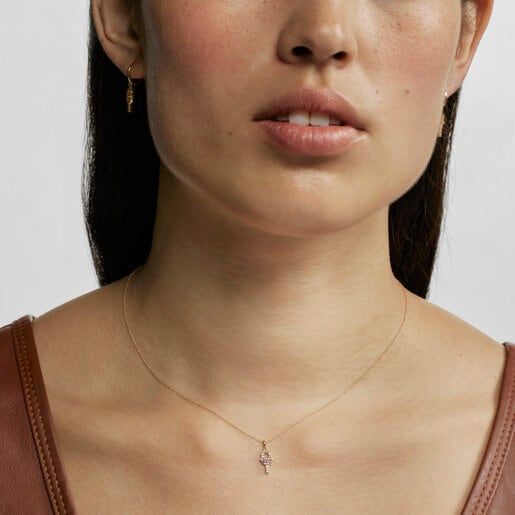 Gold TOUS MANIFESTO Necklace with gemstones