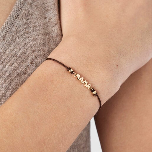 Bracelet TOUS Crossword Mama en or