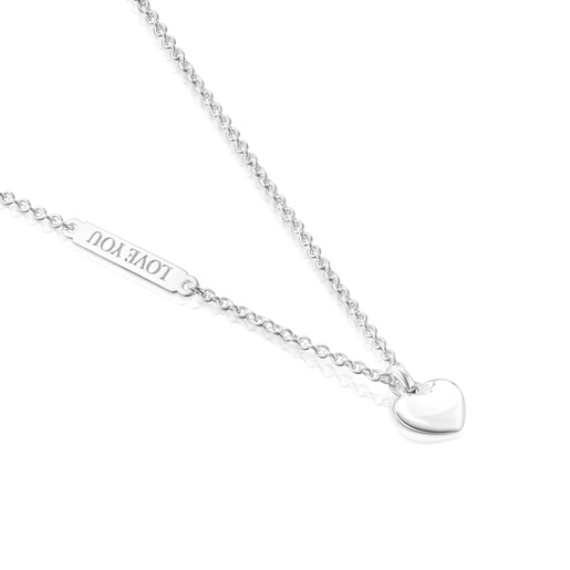 Silver Valentine's Day Necklace with heart Pendant