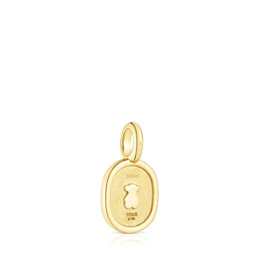 Pingente Oursin em ouro com diamantes de 0,09 ct