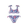 Girls bikini top in Aqua navy blue